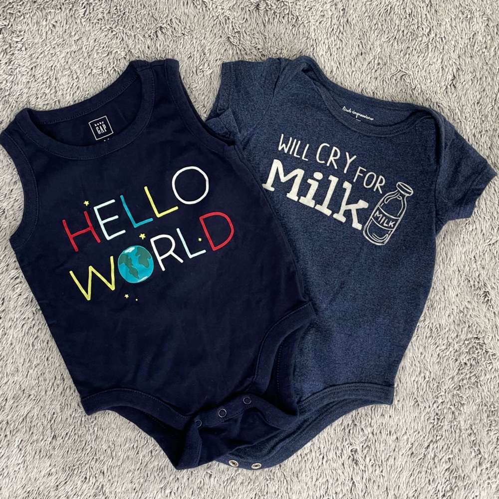 Gap & First Impressions onesies set- size 3-6 Months